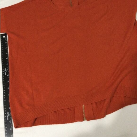 Olivaceous Sweater Women’s Size Medium Burnt Orange Long Sleeve Zipper Back - Picture 10 of 10